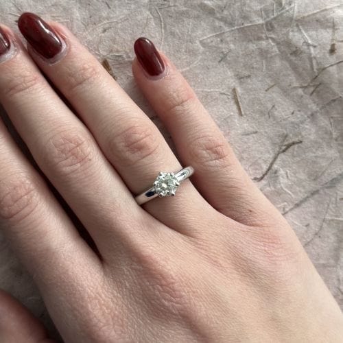 Bague 54 Bague solitaire avec diamant 0,90 ct 58 Facettes 4114