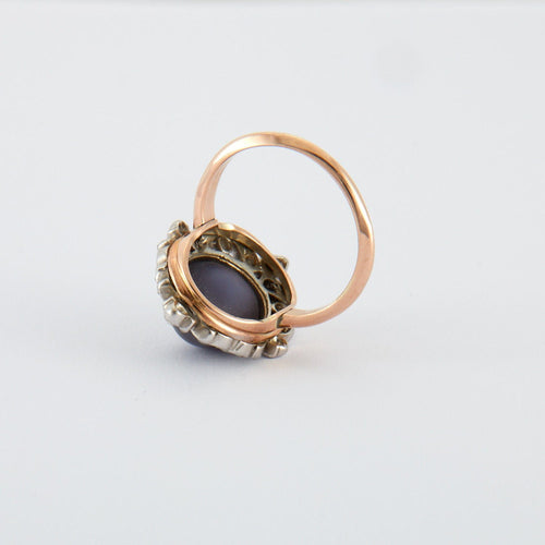 Bague 55 Bague ancienne saphir étoilé 58 Facettes
