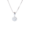 Collier Collier avec pendentif rosette en or blanc 18k et diamants 58 Facettes 159/24R