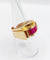Bague 55 Bague tank art déco or rubis synthétiques 58 Facettes A03728