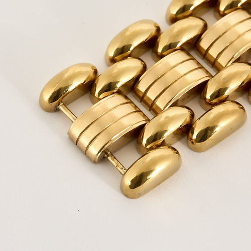 Bracelet Bracelet Tank en or jaune 58 Facettes THI0423