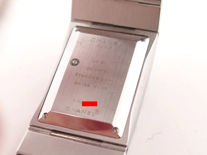 Montre montre CHANEL chocolat 24mm acier palladie digital quartz  lady 58 Facettes 271266