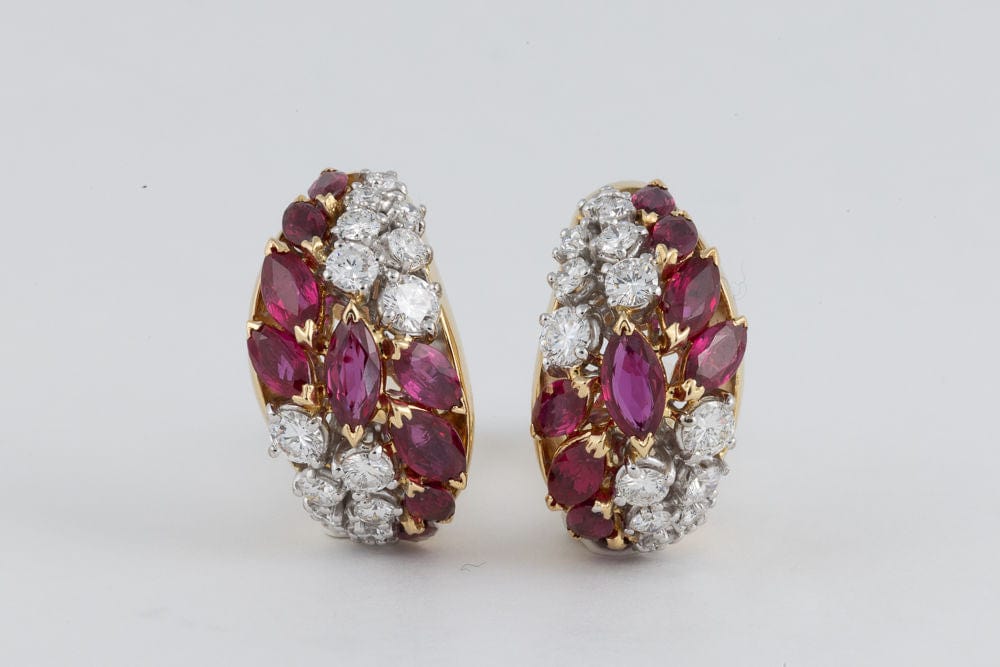 Boucles d'oreilles Clips d'oreilles or jaune rubis 58 Facettes 237976