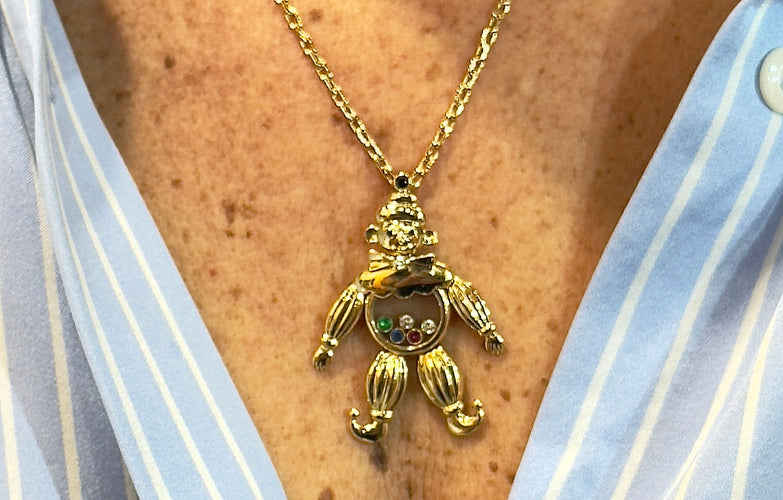 Collier Collier Chopard Happy clown or jaune 58 Facettes
