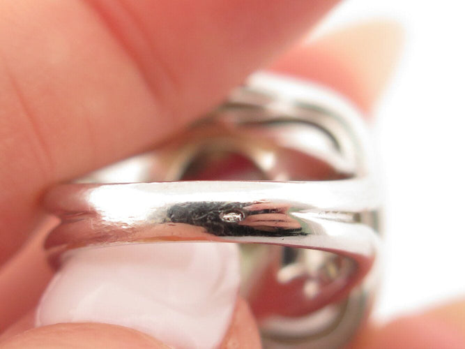 bague ADLER pierre cabochon cage 145 diamants 2ct t54 en or blanc 18k