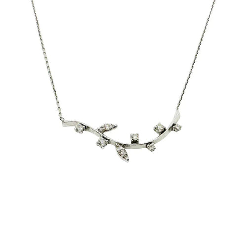 Collier Collier or blanc et diamants 58 Facettes Z1351617