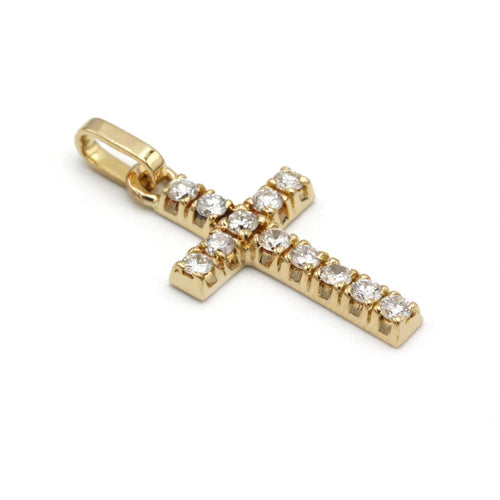 Pendentif Pendentif Croix  - Or jaune & Diamants 58 Facettes 250037SP