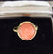 Bague 48 Bague corail en or jaune 80's 58 Facettes