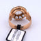 Bague 55 Bague ancienne en or rose avec diamants 58 Facettes