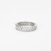 Bague 54 Alliance en or gris ornée de diamants 58 Facettes GS5