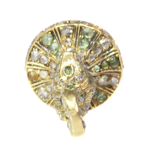 Montre L'âge d'or du romantisme : le sceau victorien en diamants et émeraudes 58 Facettes 20155-0504