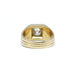 Bague 52 Bague chevalière or jaune et diamant 58 Facettes 220432R