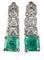 Boucles d'oreilles Paire de boucles d'oreilles pendantes sertie de 6 carats d'émeraudes 58 Facettes