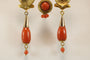 Bague Boucles d'oreilles et bague anciennes en corail et or jaune 58 Facettes 7694