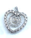 Pendentif Pendentif coeur or blanc diamants 58 Facettes AB438