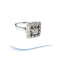 Bague Bague Vintage carrée - Diamants 0,44 carat - Or gris 18 K et platine 58 Facettes AA 1697