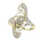 Bague 60 Flow of Love : une bague Art Nouveau en diamant et perle 58 Facettes 21042-0185