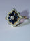 Bague Fleur or jaune, diamants, saphirs