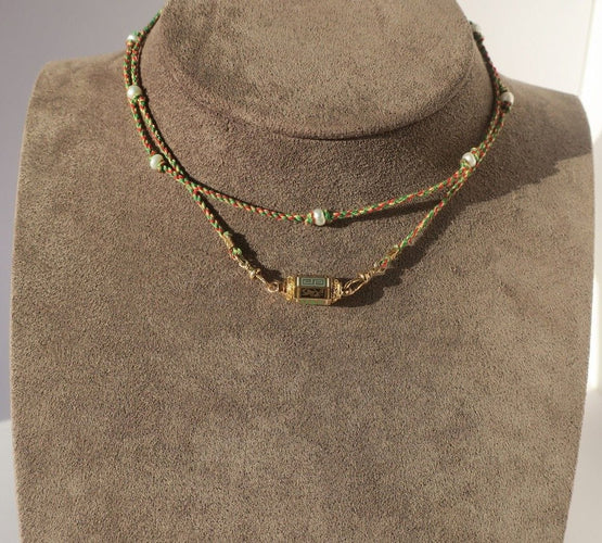 Rare Fermoir ancien émaillé Or rose