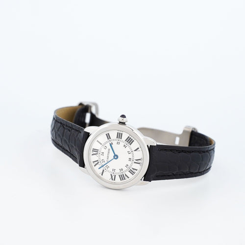 Montre CARTIER - Montre Ronde Solo - Ivory roman dial - SM 58 Facettes