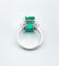 Bague exceptionnelle émeraude et diamants trapèzes