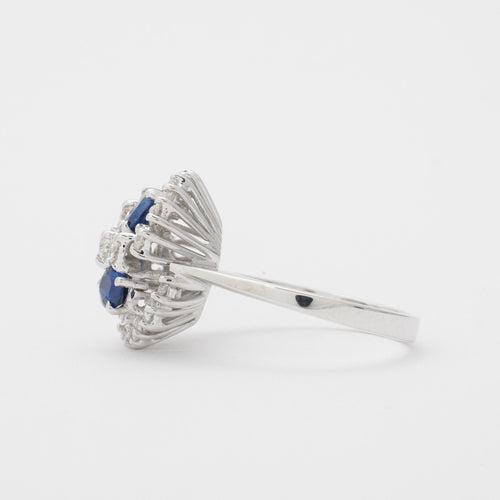 Bague Bague saphirs et diamants 58 Facettes