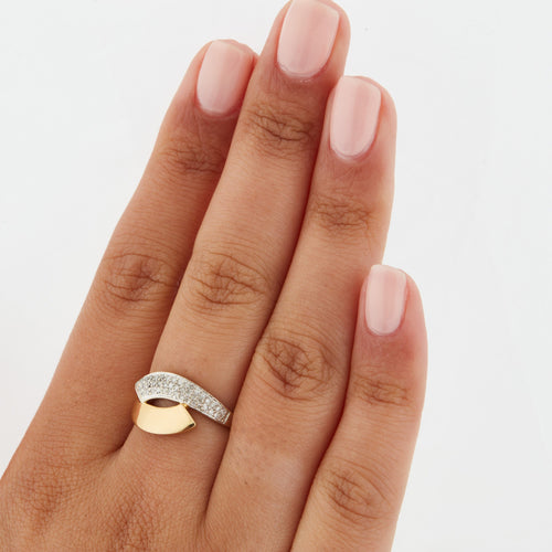 Bague 56 Bague Deux Ors - Diamants 58 Facettes RÉF 1023/18