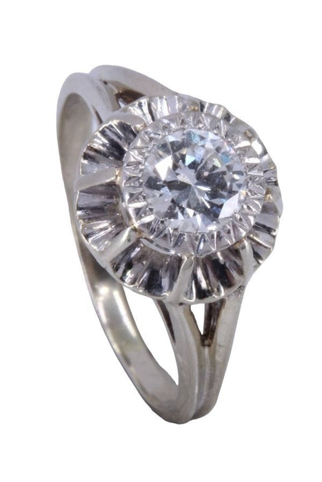 Bague 57 BAGUE SOLITAIRE ANCIEN DIAMANT 0.60 CARAT 58 Facettes 086811