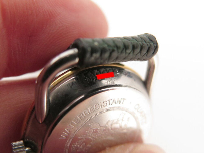 Montre vintage montre HERMES arceau plaque or 25 mm bracelet lezard quartz lady 58 Facettes 267938