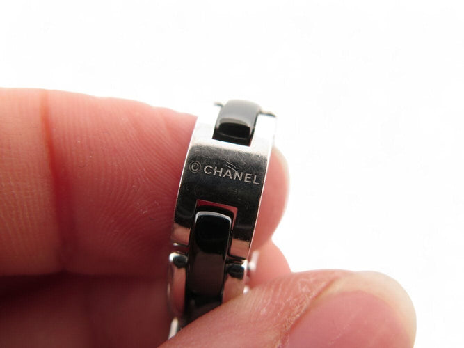 Bague 53 bague CHANEL ultra j2636 t53 en or blanc 18k & ceramique noire black 58 Facettes 270291