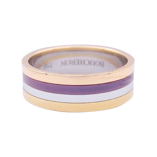 Bague 56 Bague Boucheron "My First Quatre", deux ors et acier. 58 Facettes 33324