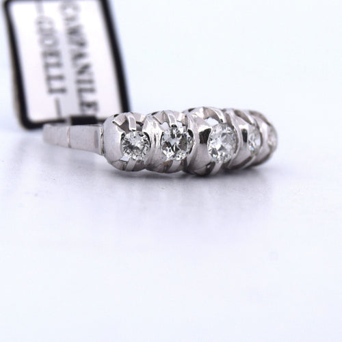 Bague 57 BAGUE ANTIQUE EN OR 18KT AVEC DIAMANTS 58 Facettes