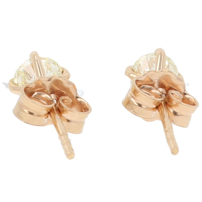 Boucles d'oreilles Puces d'oreilles or rose diamants 58 Facettes 4163