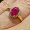 Bague 54 Bague rubis pavage Diamants 58 Facettes 7455 A