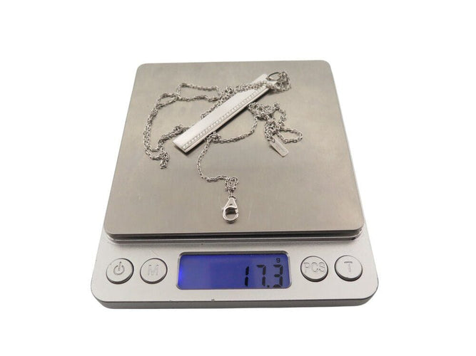 Collier collier sautoir MESSIKA kate 5781 pendentif vertical or blanc 18k diamant 0.59ct 58 Facettes 268837