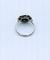 Bague ronde Art Déco en or gris et platine sertie de diamants et saphirs