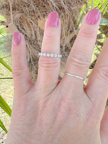 Bague Bague alliance américaine diamants or blanc 58 Facettes AA 1671