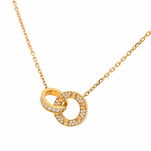 Collier Cartier Collier Love Or rose Diamant 58 Facettes 4944058RV