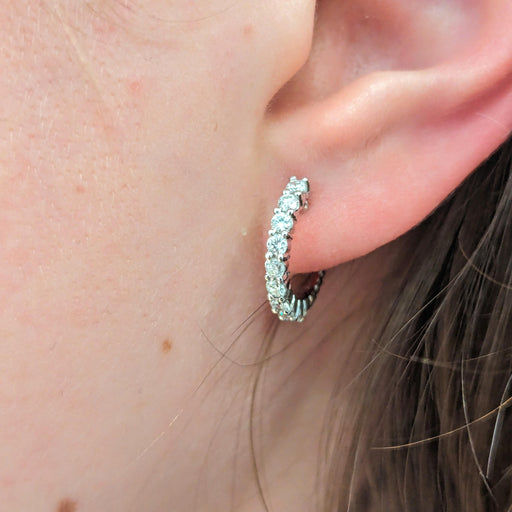 Boucles d'oreilles Boucles d'oreilles en or blanc et diamants 58 Facettes 29569