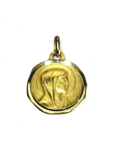 Augis - Médaille Vierge Marie / Notre Dame De Lourdes Or 18 Carats