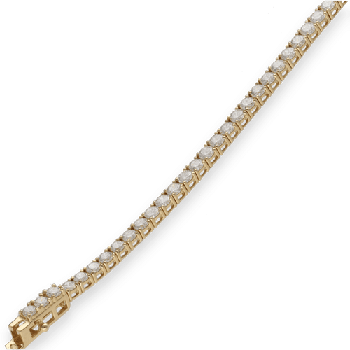 Bracelet Bracelet ligne en or gris 18 Cts avec 4,00 carats de diamants brillants G-VS - 17 cm 58 Facettes FB09959