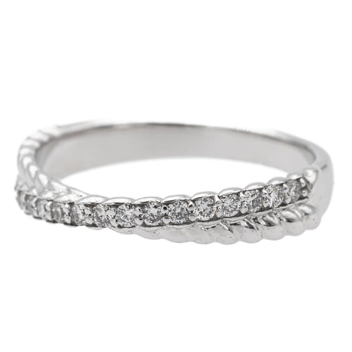 Bague 50 Bague Demi alliance Or blanc Diamant 58 Facettes 1338993CN
