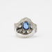 Ring 53 Art Deco ring platinum, sapphire, diamonds 58 Facettes