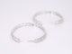 Boucles d'oreilles Boucles d'oreilles créoles en or blanc avec diamants 58 Facettes 2054