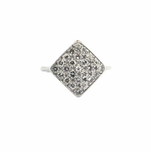Bague 54 Bague vintage or blanc platine et diamants 58 Facettes