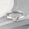 Anillo solitaire en or blanc 18k et diamant 0,25 ct