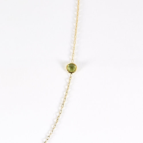 Collier Sautoir en or jaune, tourmalines vertes et roses 58 Facettes NAR0852