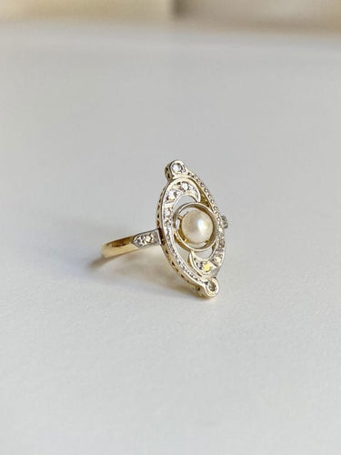 Bague 51 Bague ancienne tourbillon Belle Époque or jaune 58 Facettes