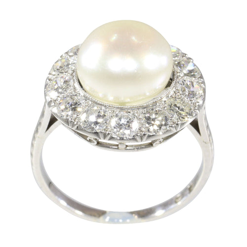 Bague 51 Perle du passé : une bague de fiançailles sertie de diamants datant des années 1930 58 Facettes 16046-0020
