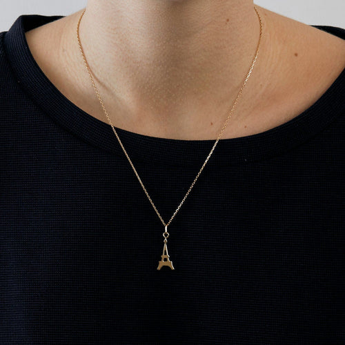 Pendentif Pendentif Tour Eiffel or jaune 58 Facettes